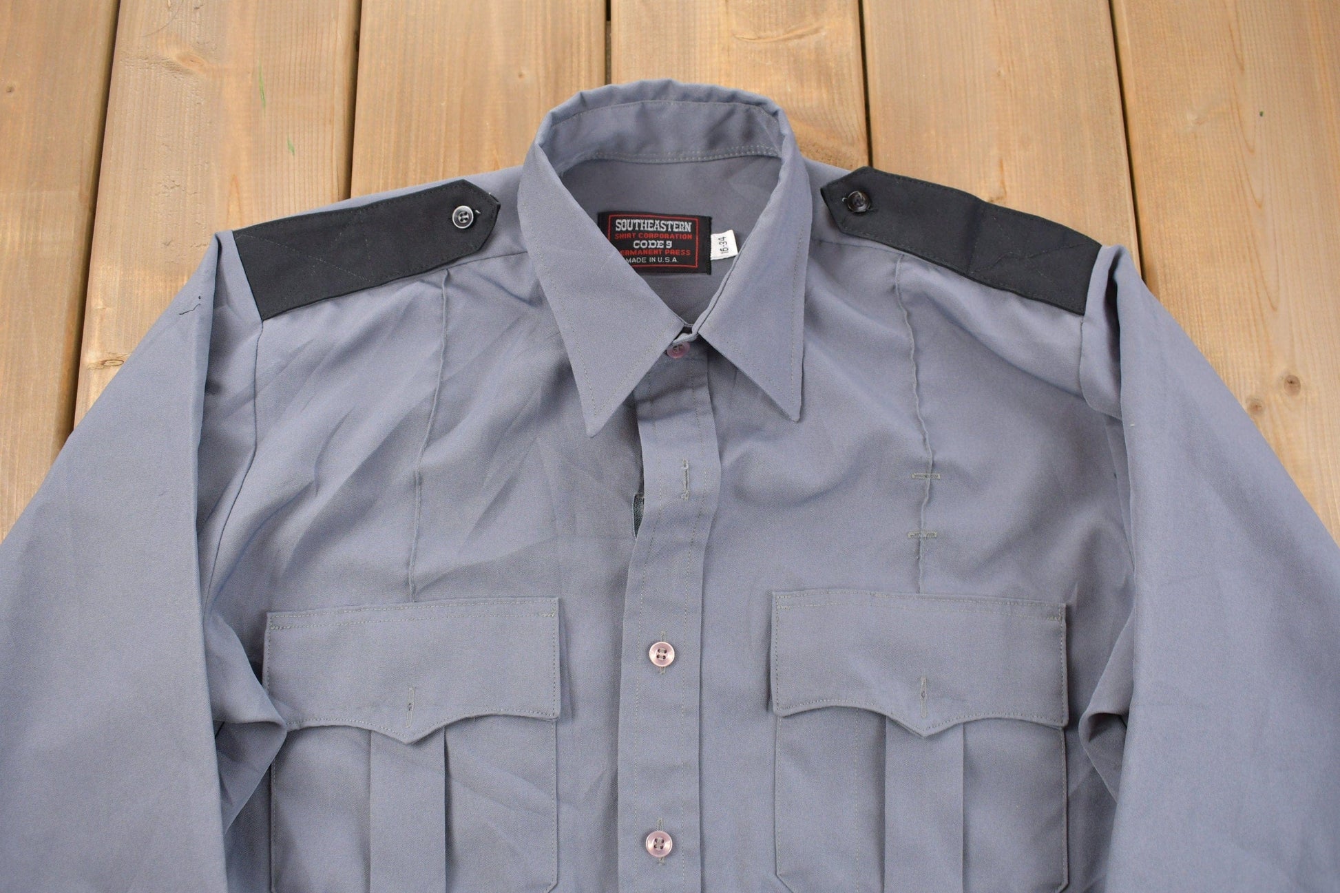 Vintage 1990s Blank Western Button Up Shirt Men's Large from propervintagecanada