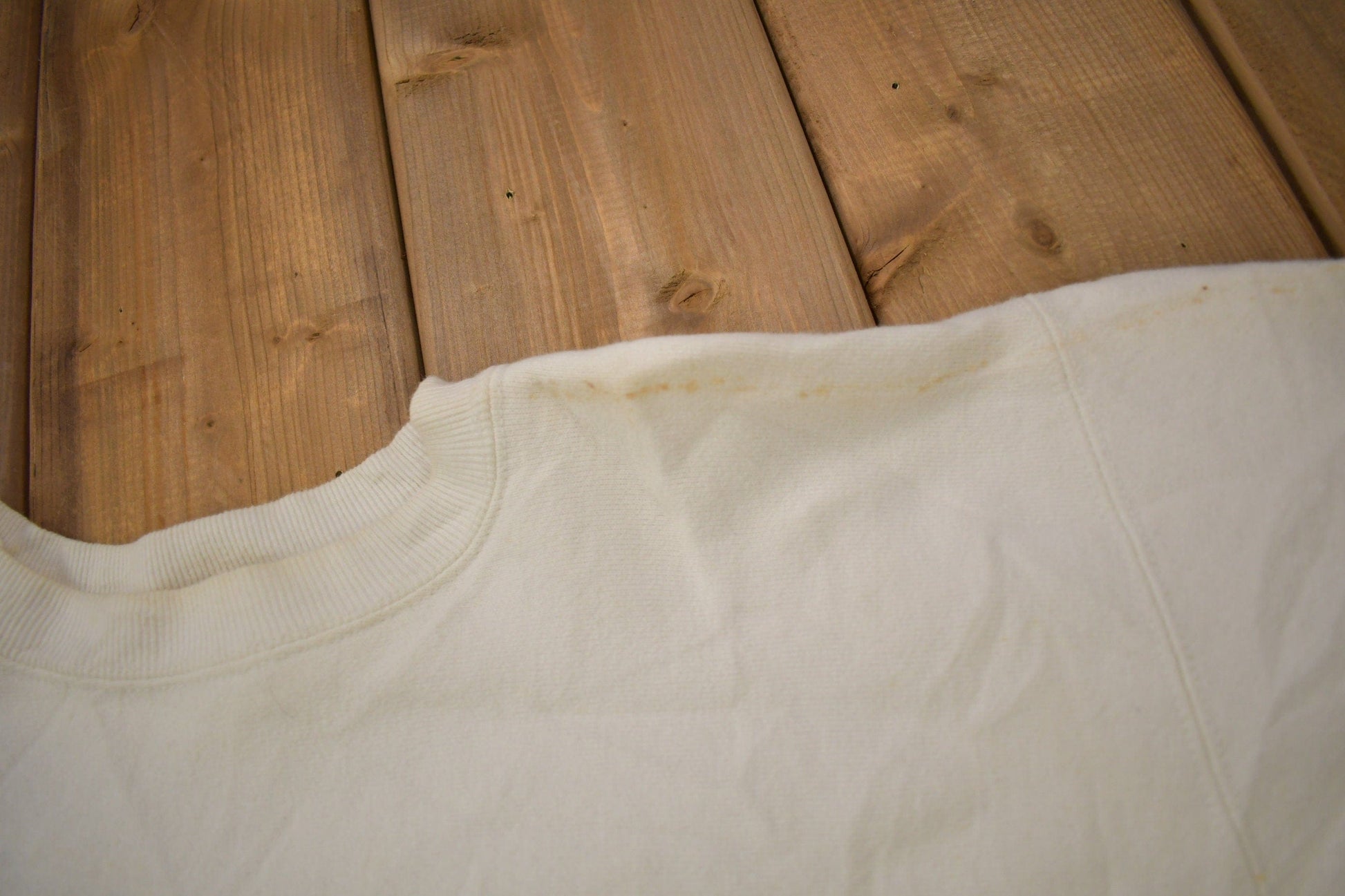 Vintage 1990s Blank White Champion Reverse Weave Crewneck Men's Large from propervintagecanada