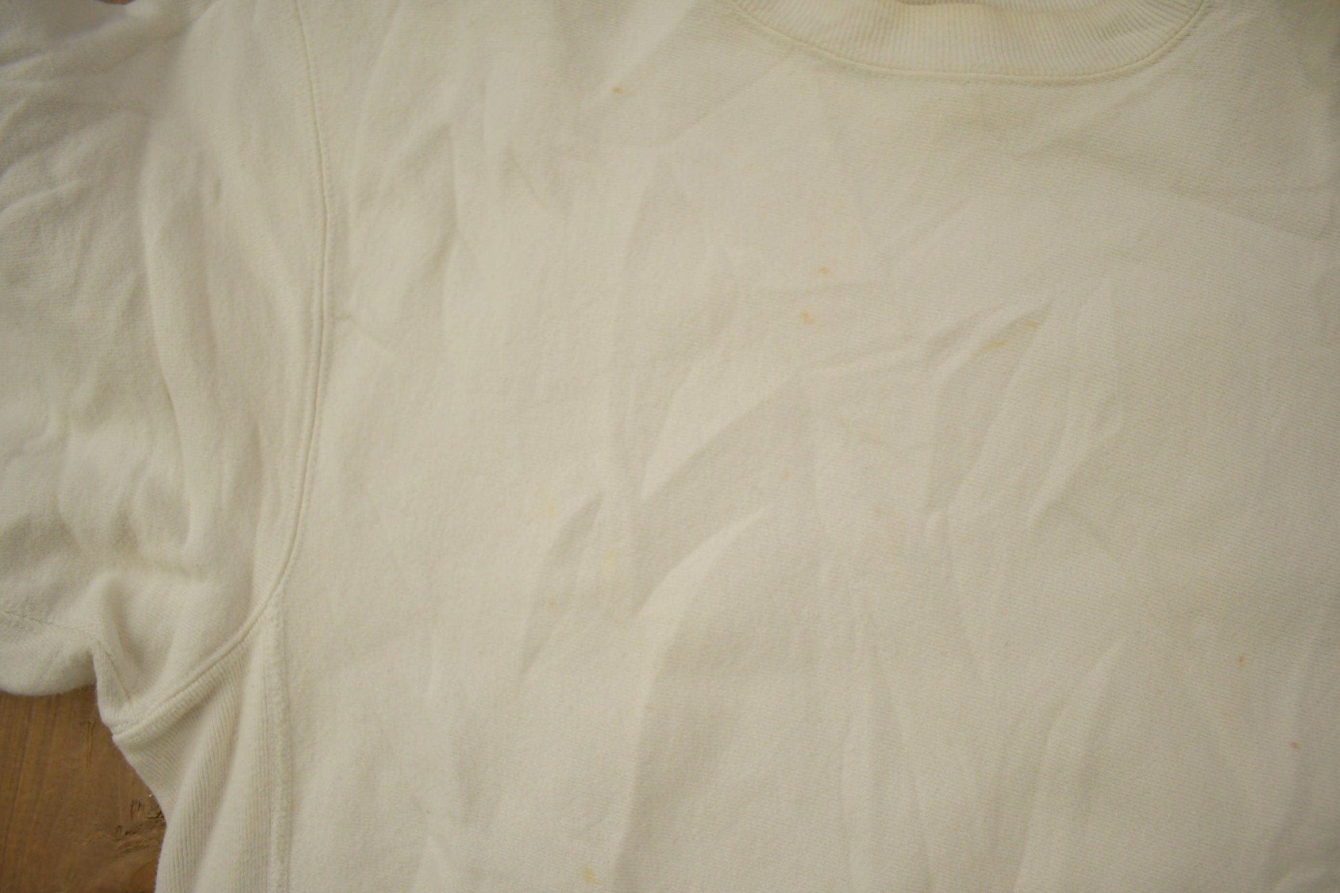 Vintage 1990s Blank White Champion Reverse Weave Crewneck Men's Large from propervintagecanada