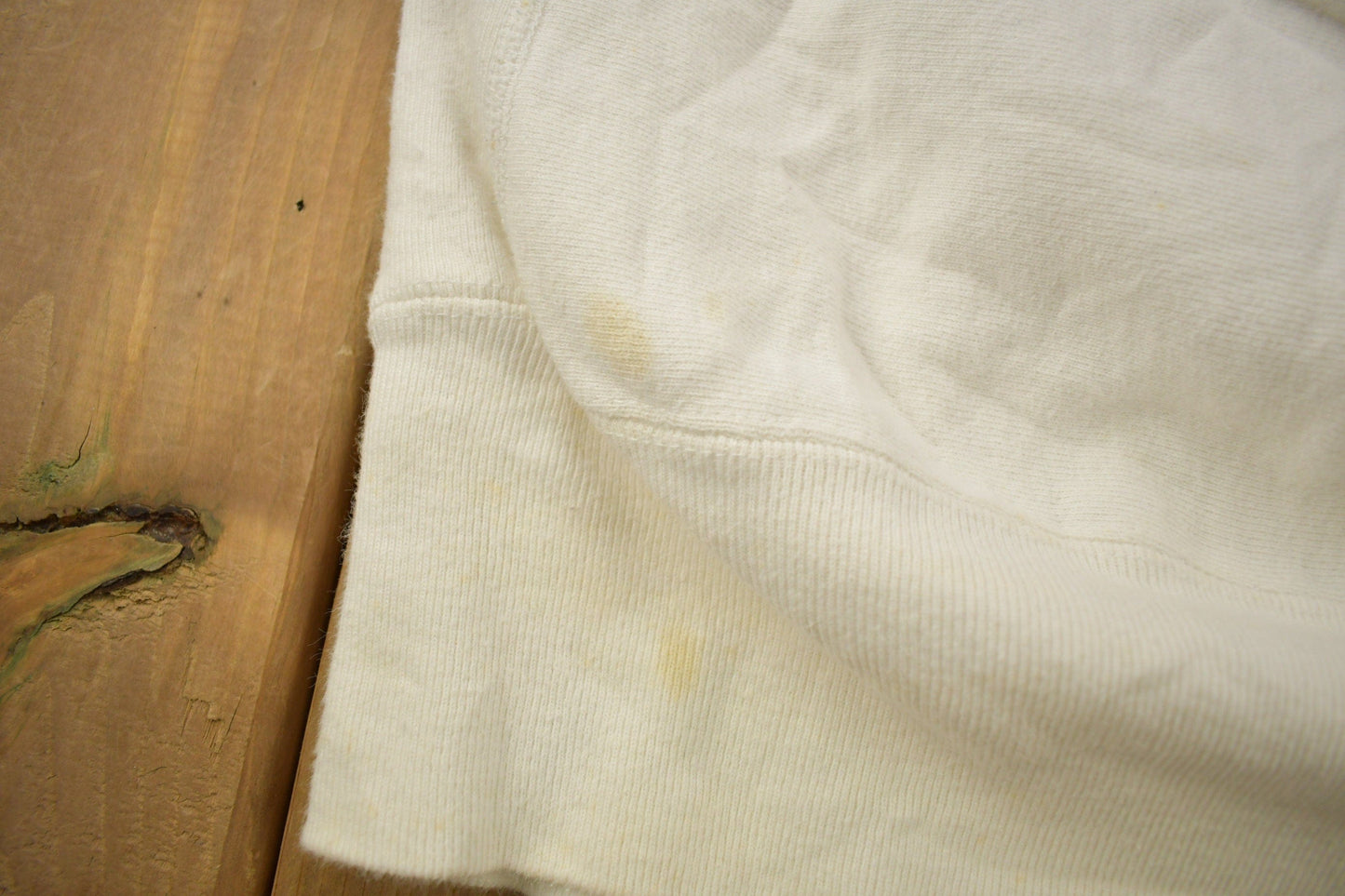 Vintage 1990s Blank White Champion Reverse Weave Crewneck Men's Large from propervintagecanada