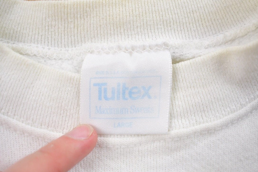 Vintage 1990s Blank White Crewneck Sweatshirt Men's Medium from propervintagecanada