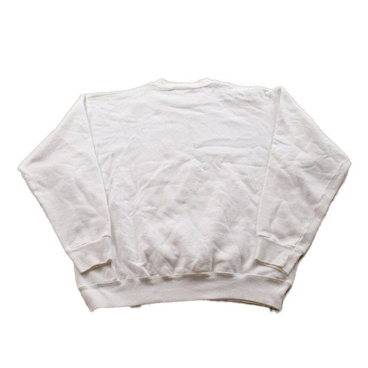 Vintage 1990s Blank White Crewneck Sweatshirt Men's Medium from propervintagecanada