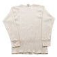 Vintage 1990s Blank White Thermal Crewneck Sweatshirt Men's 2XS from propervintagecanada