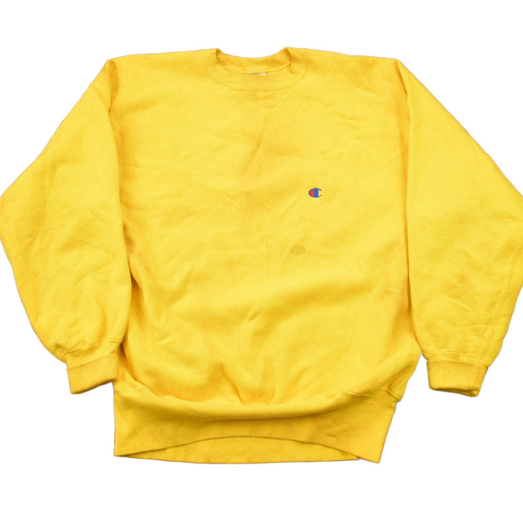 Vintage 1990s Blank Yellow Champion Reverse Weave Crewneck Men's Large from propervintagecanada