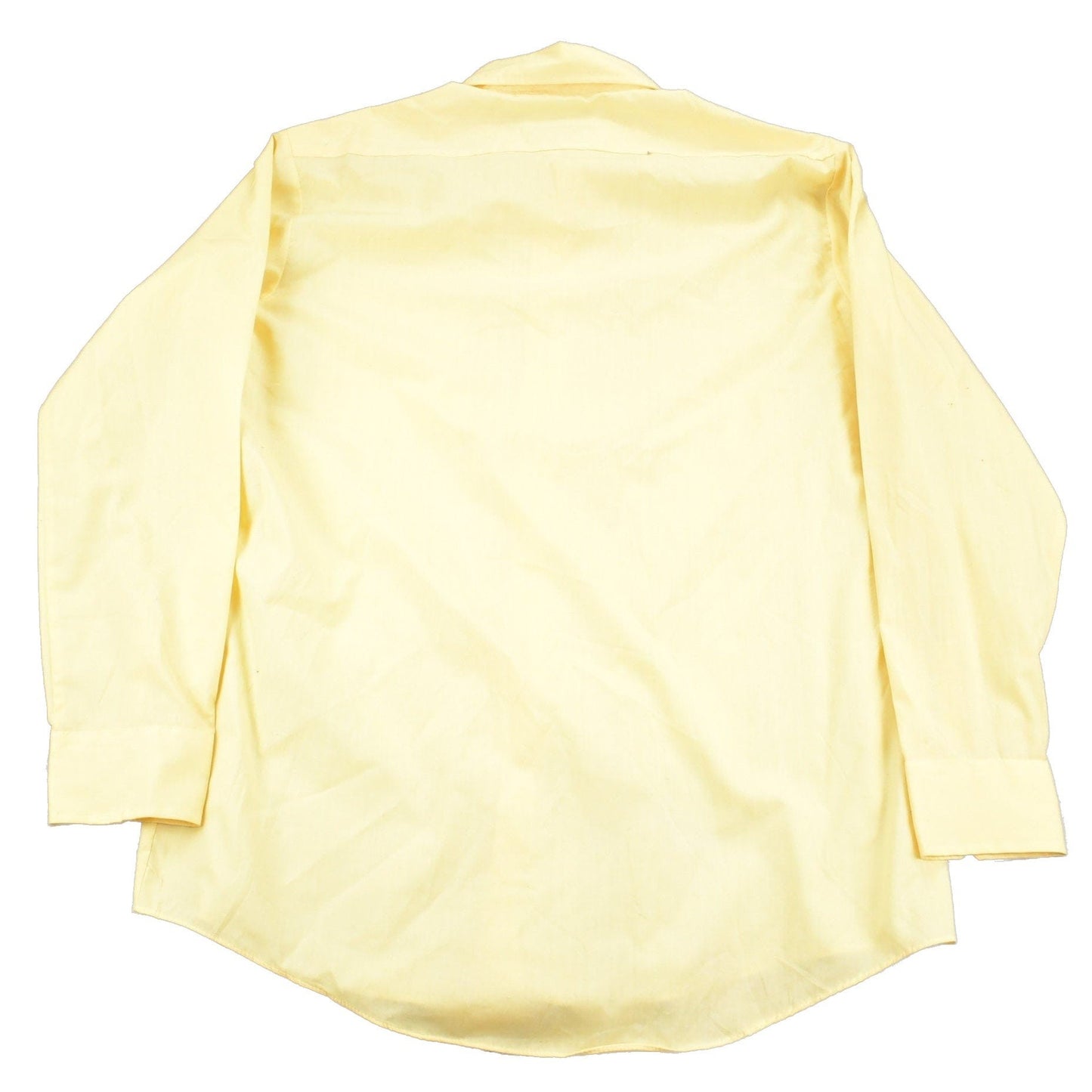 Vintage 1990s Blank Yellow Fruit Of The Loom Button Up Shirt Men's L from propervintagecanada
