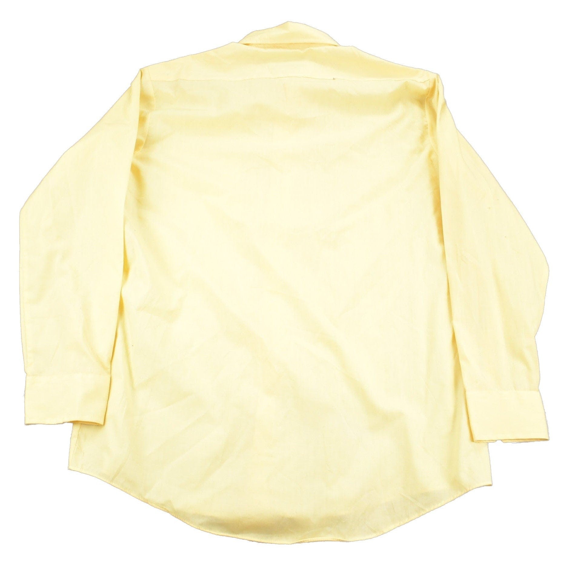 Vintage 1990s Blank Yellow Fruit Of The Loom Button Up Shirt Men's L from propervintagecanada