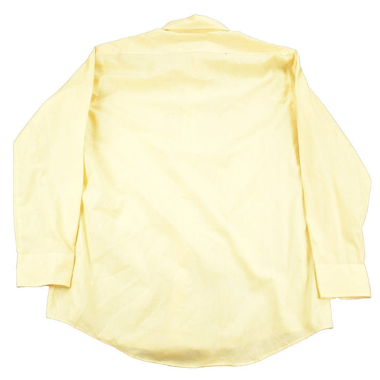 Vintage 1990s Blank Yellow Fruit Of The Loom Button Up Shirt Men's L from propervintagecanada