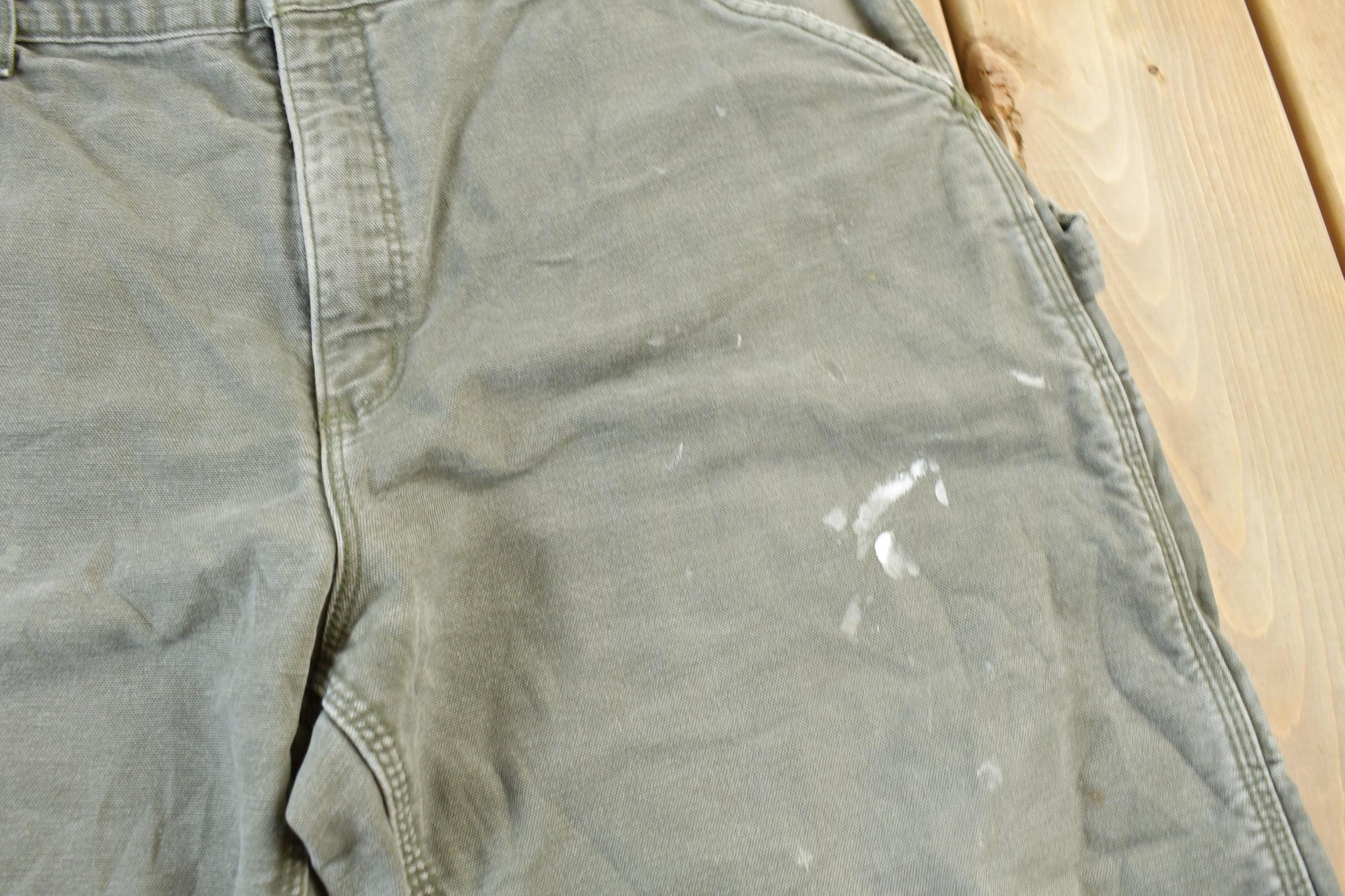 Vintage 1990s Blanket Lined Carhartt Carpenter Pants Men's 28 x 30 from propervintagecanada