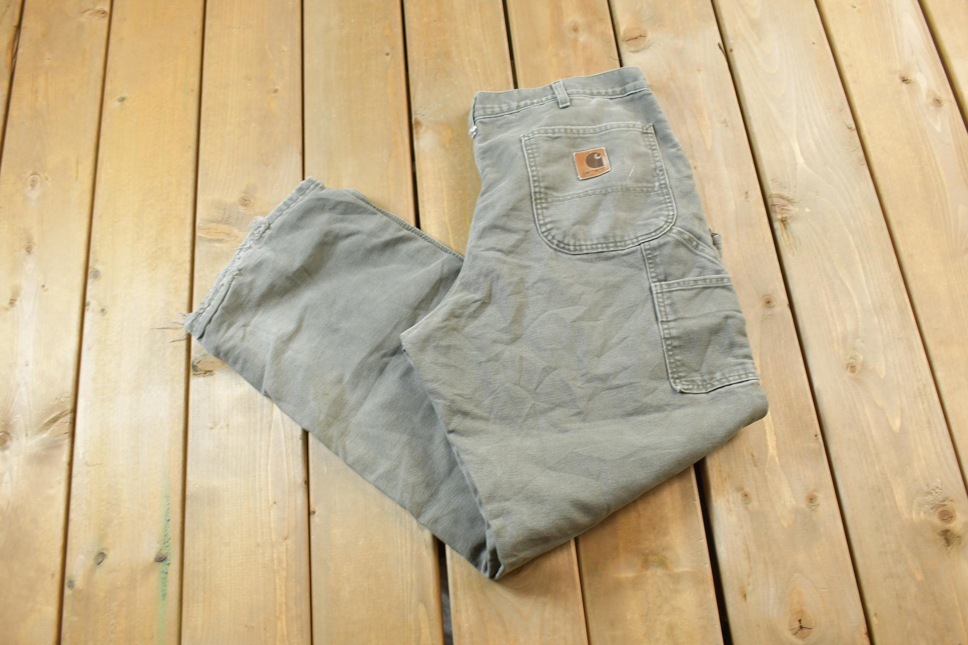 Vintage 1990s Blanket Lined Carhartt Carpenter Pants Men's 28 x 30 from propervintagecanada