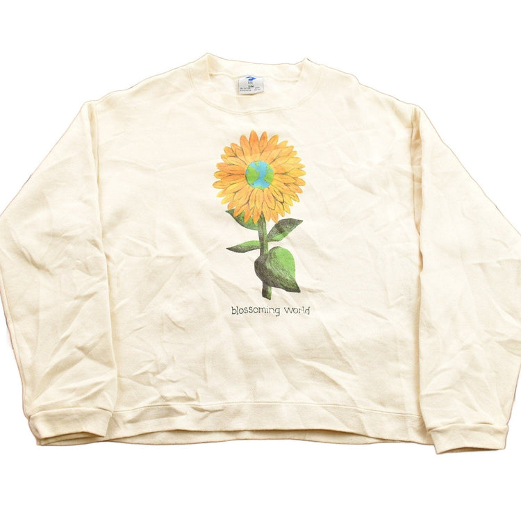 Vintage 1990s Blossoming World Die Graphic Crewneck Sweatshirt Men's Small from propervintagecanada