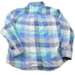 Vintage 1990s Blue Flannel Plaid Button Up Western Shirt Men's Large from propervintagecanada