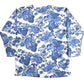 Vintage 1990s Blue Floral Fleece Sweatshirt Men's Medium from propervintagecanada