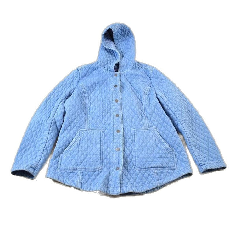 Vintage 1990s Blue Izaac Mizrahi Windbreaker Jacket Women's L from propervintagecanada