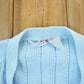 Vintage 1990s Blue Knit Button Up Cardigan Sweater Women's M from propervintagecanada
