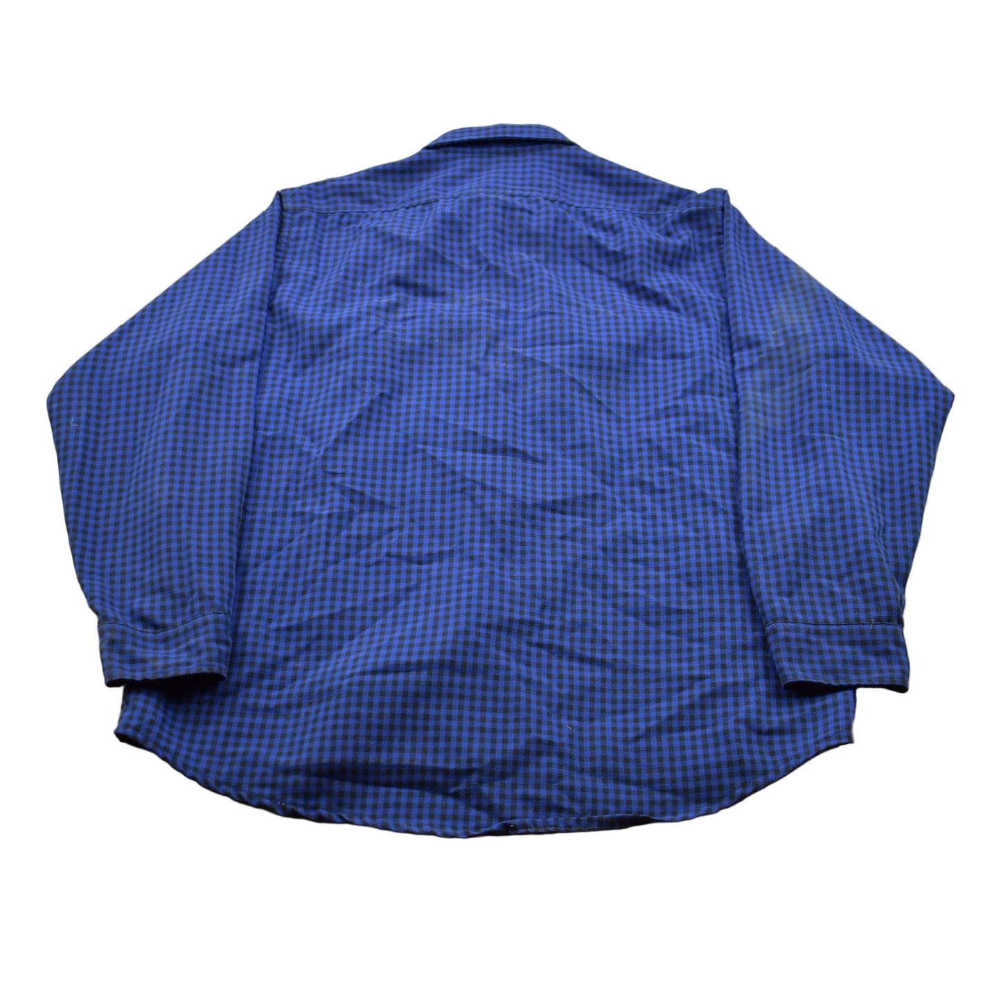 Vintage 1990s Blue Plaid Flannel Button Up Shirt Men's XL from propervintagecanada