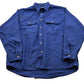 Vintage 1990s Blue Plaid Flannel Button Up Shirt Men's XL from propervintagecanada