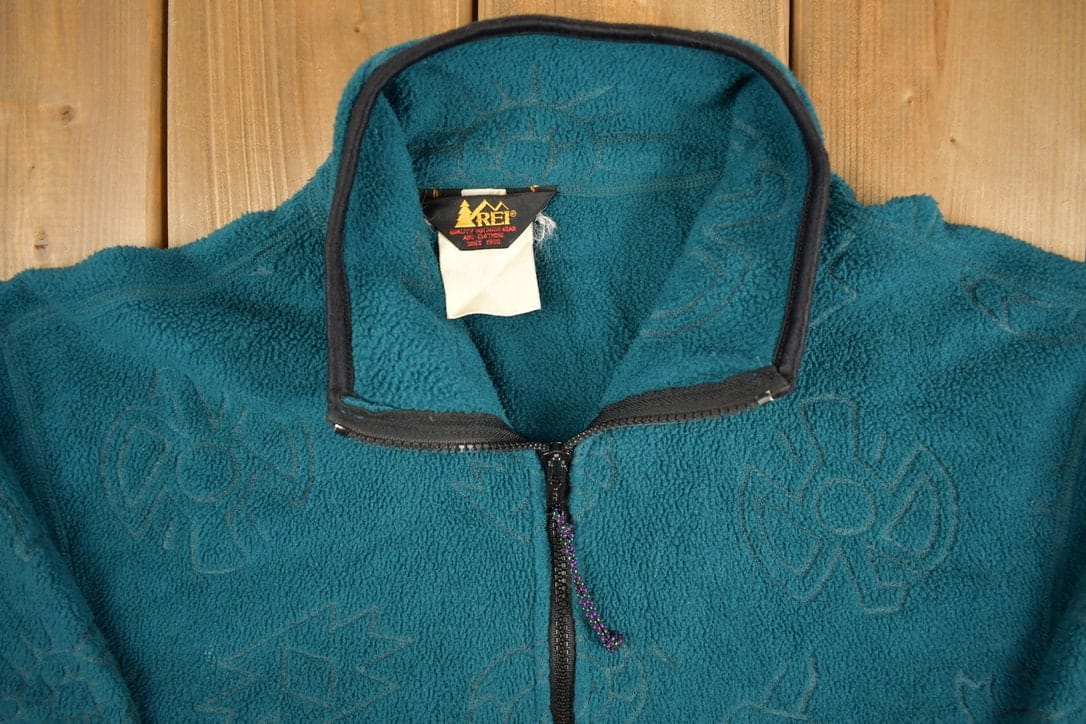Vintage 1990s Blue REI Fleece Sweater Men's Large from propervintagecanada
