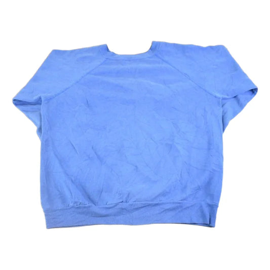 Vintage 1990s Blue Streetwear Blank Crewneck Sweatshirt Men's XL from propervintagecanada