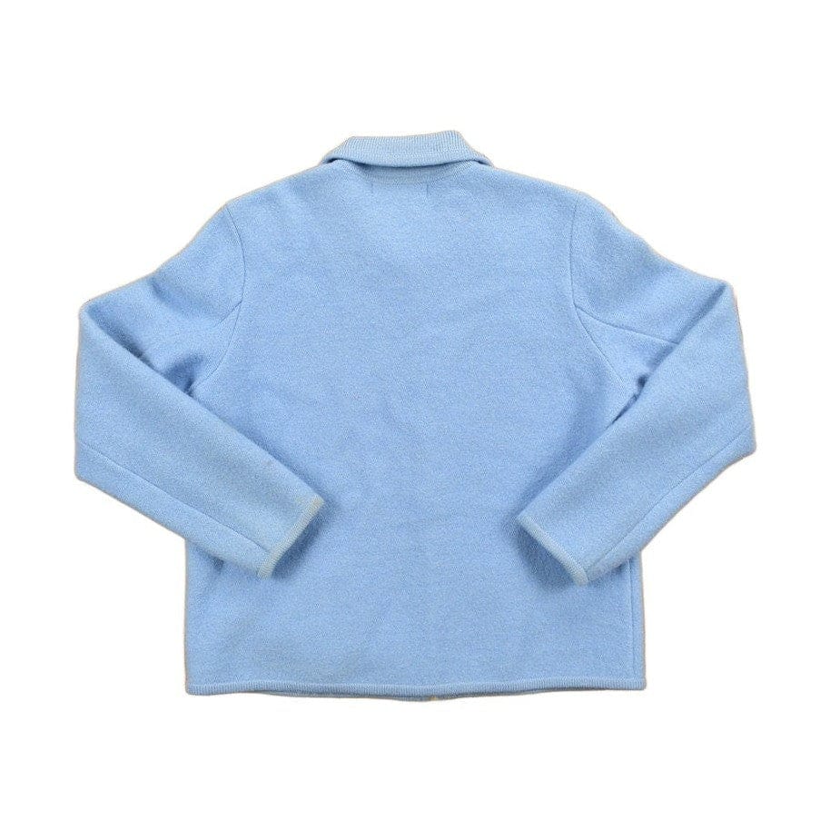 Vintage 1990s Blue Women's Zip Up Knit Light Sweater Jacket Women's Small from propervintagecanada