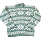Vintage 1990s Blueberry Hill Chunky Knit Snowflake Pattern AOP Crewneck Sweater Women's M from propervintagecanada