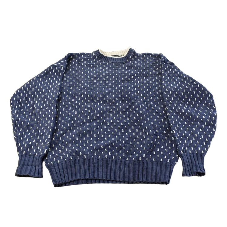 Vintage 1990s Boat House Row Knitted Crewneck Sweater Men's L from propervintagecanada