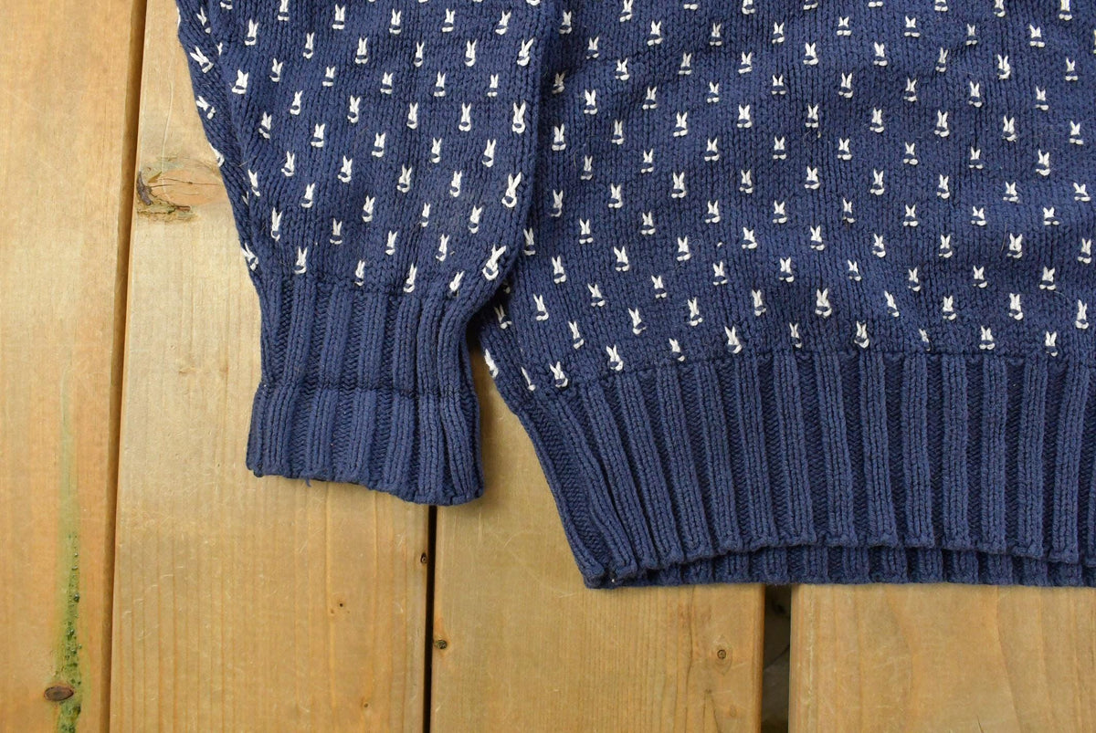 Vintage 1990s Boat House Row Knitted Crewneck Sweater Men's L from propervintagecanada