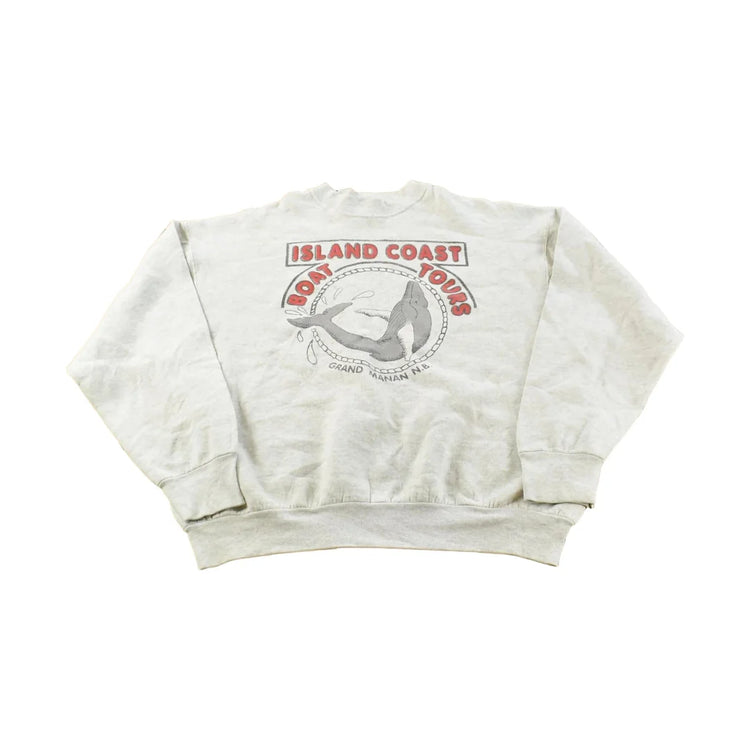 Vintage 1990s Boat Tour Travel New Brunswick Crewneck Sweatshirt Mens L from propervintagecanada