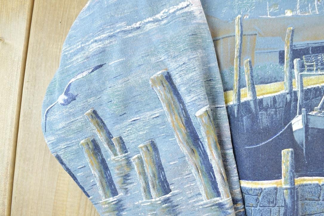 Vintage 1990s Boating AOP Crewneck Sweatshirt Made In USA Men's XL from propervintagecanada