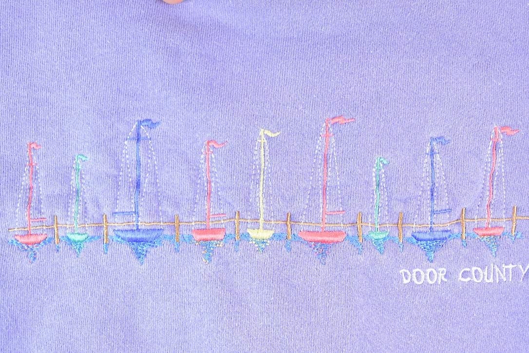 Vintage 1990s Boating Door County Crewneck Sweatshirt Made In USA Men's XL from propervintagecanada