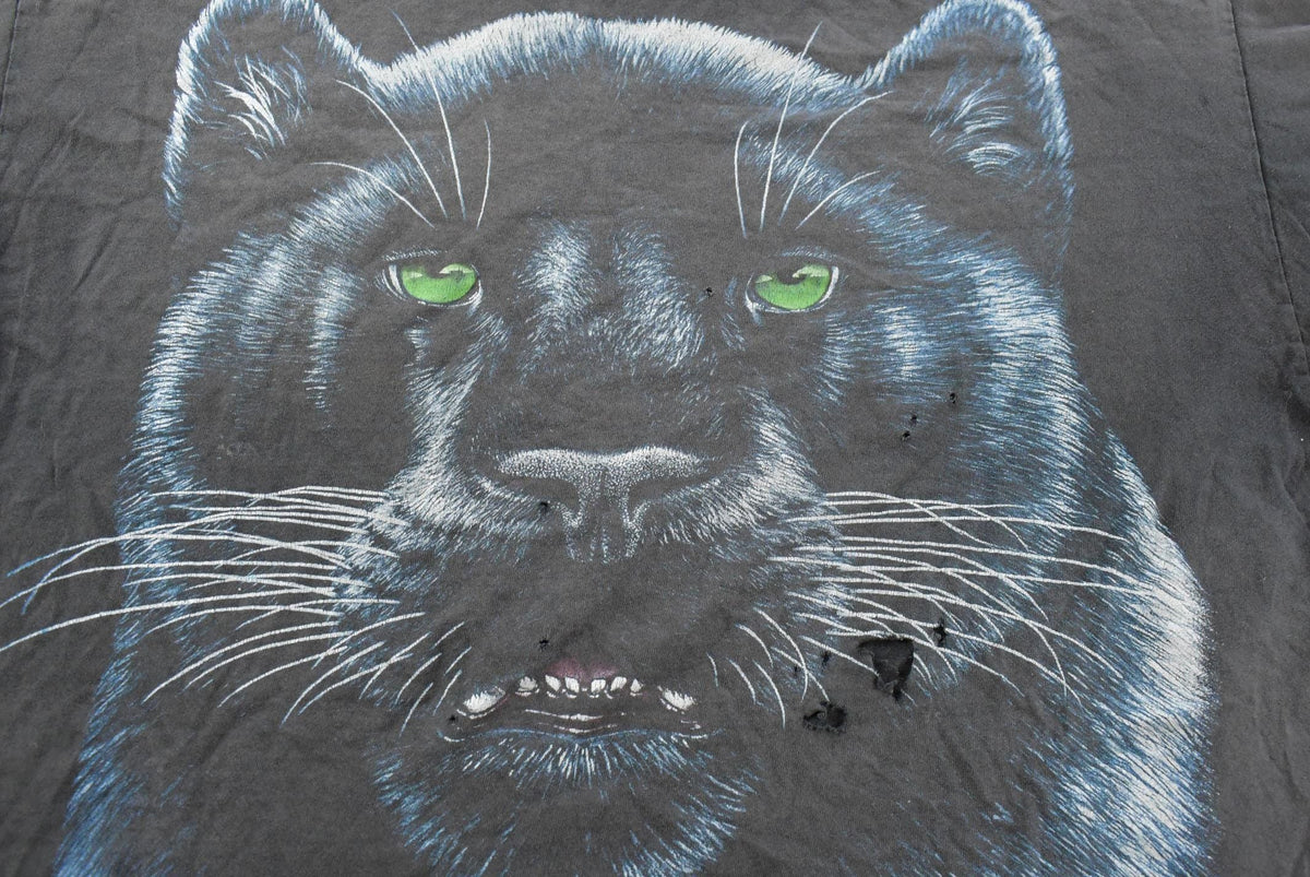 Vintage 1990s Bobby G's Black Panther Graphic T-Shirt Men's 2XL from propervintagecanada