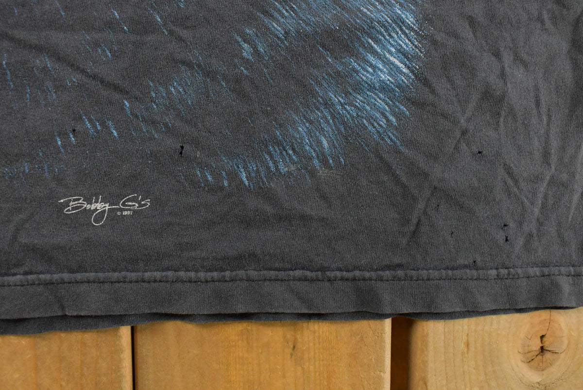Vintage 1990s Bobby G's Black Panther Graphic T-Shirt Men's 2XL from propervintagecanada