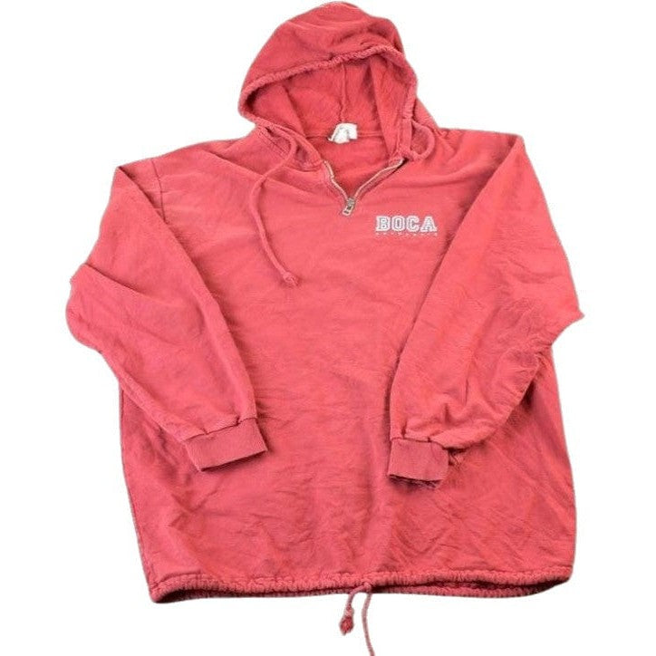 Vintage 1990s Boca Authentic 100% Cotton Graphic Full Zip Hoodie Men's Large from propervintagecanada