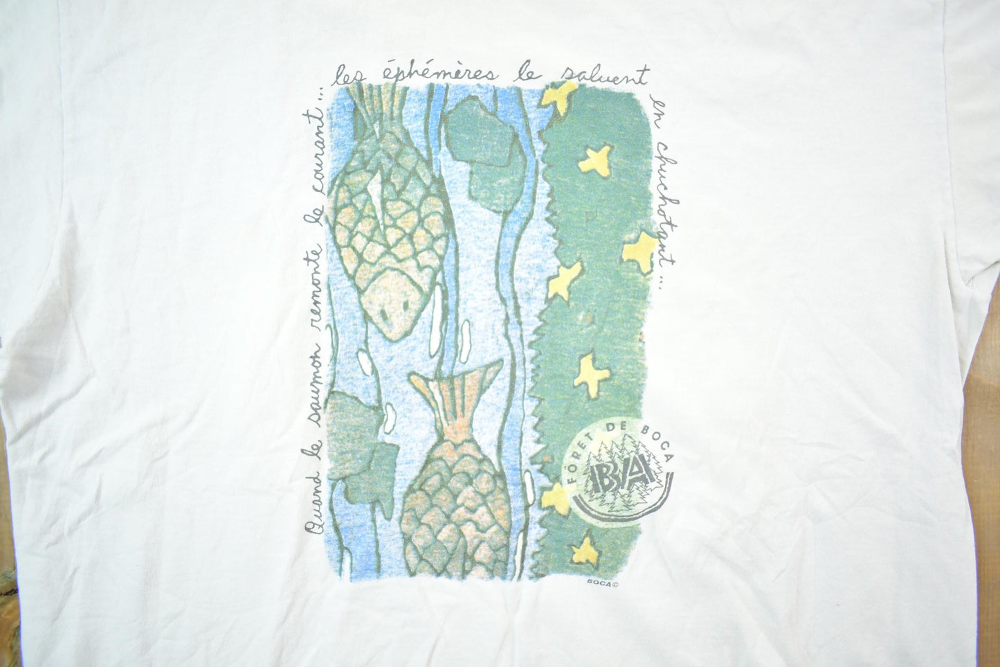 Vintage 1990s Boca River Fish Theme Graphic T-Shirt Men's XL from propervintagecanada