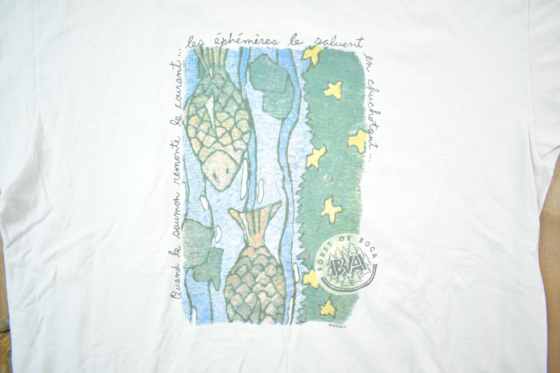 Vintage 1990s Boca River Fish Theme Graphic T-Shirt Men's XL from propervintagecanada