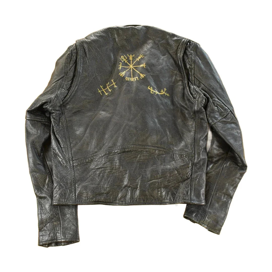 Vintage 1990s Body Equip. Leather Biker Jacket Men's Medium from propervintagecanada