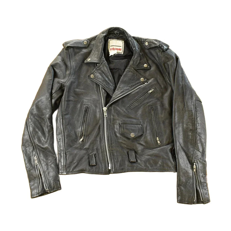 Vintage 1990s Body Equip. Leather Biker Jacket Men's Medium from propervintagecanada