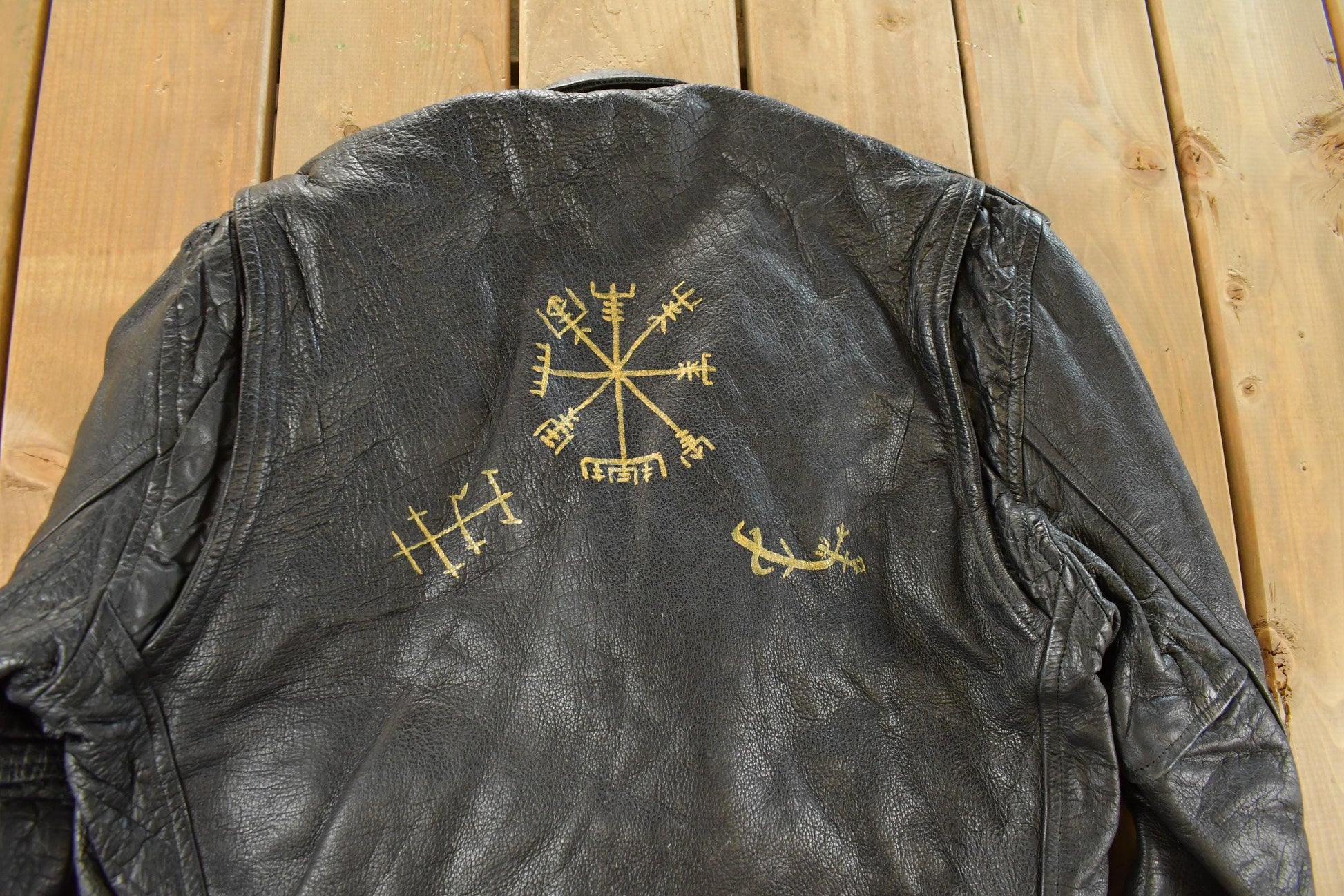 Vintage 1990s Body Equip. Leather Biker Jacket Men's Medium from propervintagecanada