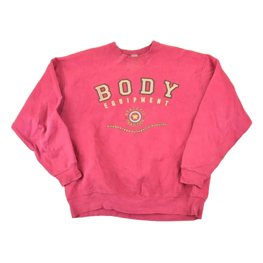 Vintage 1990s Body Equipment Graphic Print Crew Neck Sweatshirt Men's L from propervintagecanada
