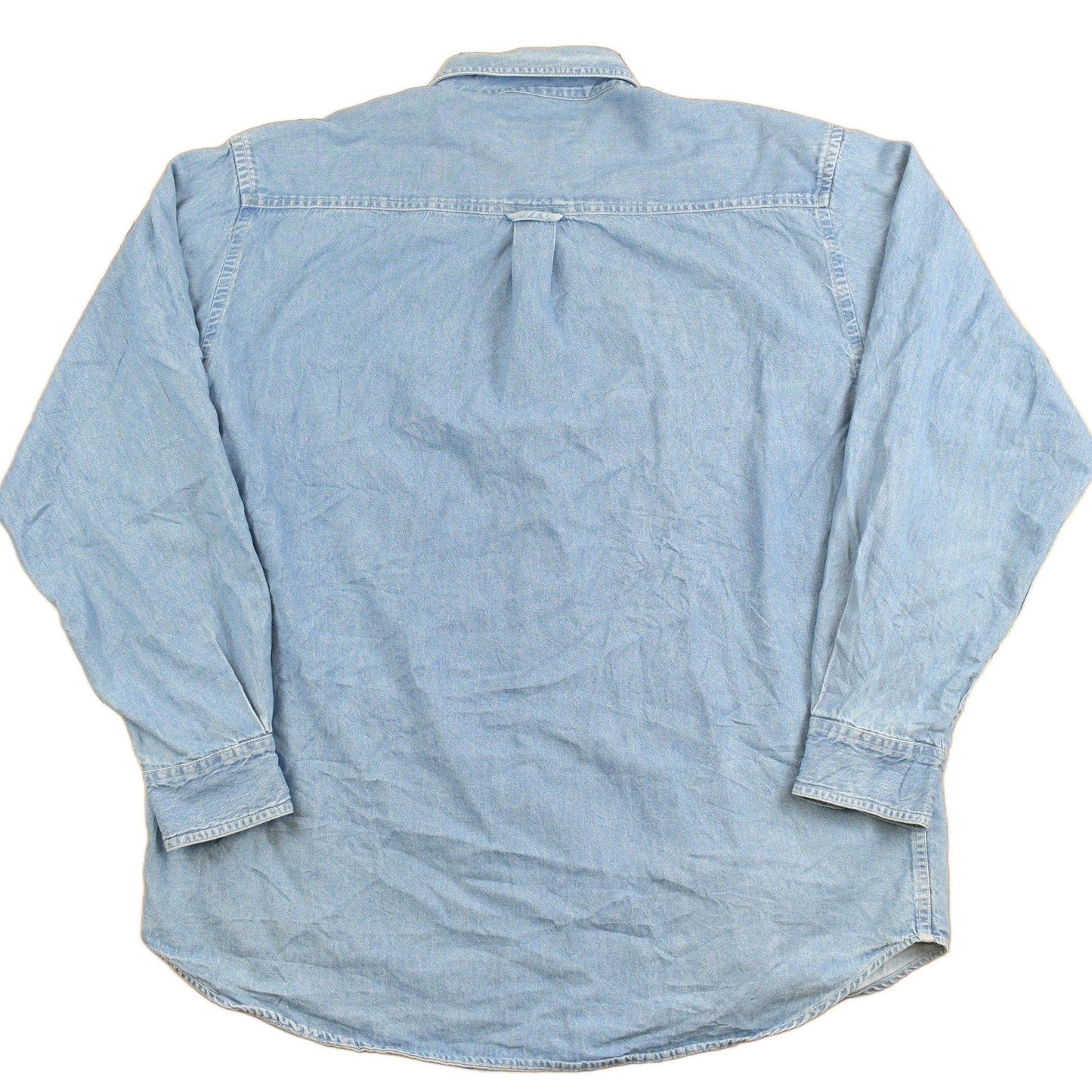 Vintage 1990s Bogari Denim Button Up Shirt Men's Large from propervintagecanada
