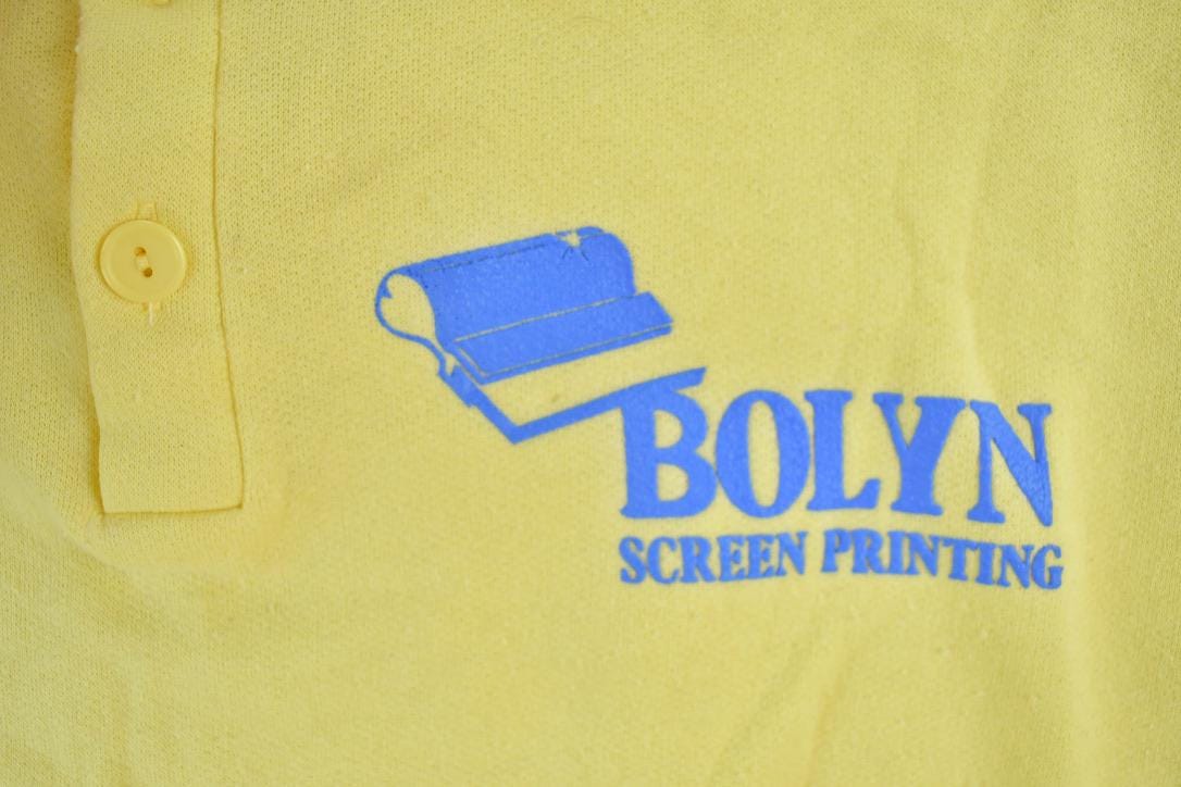Vintage 1990s Bolyn Screen Printing Crewneck Sweatshirt Men's XL from propervintagecanada