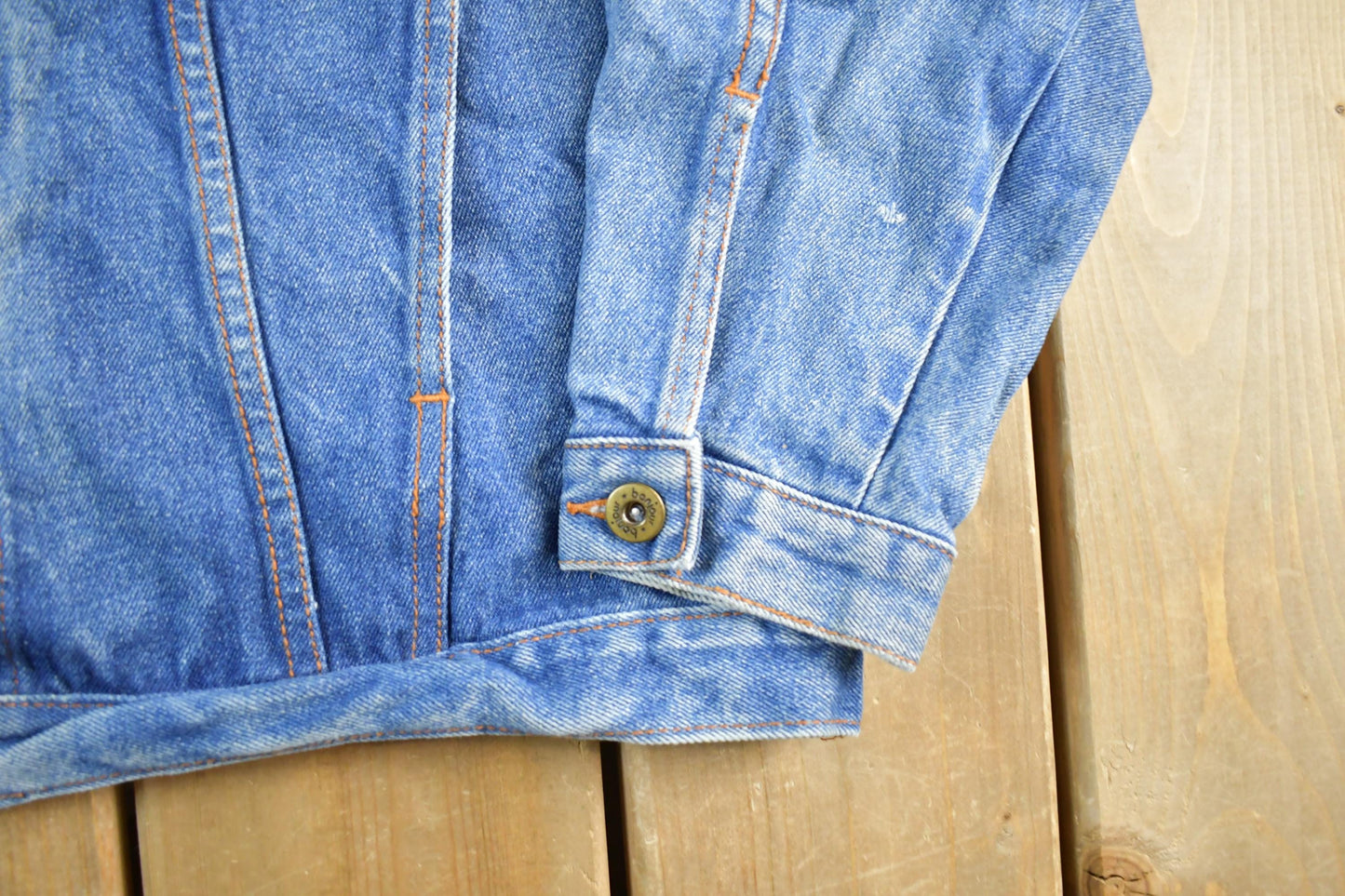 Vintage 1990s Bon Jour Denim Jean Trucker Jacket Men's Medium from propervintagecanada