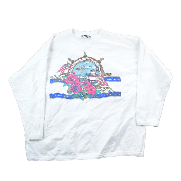 Vintage 1990s Bonjour Crewneck Sweatshirt Men's XL from propervintagecanada