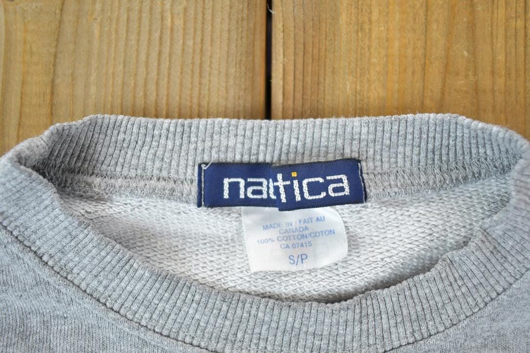 Vintage 1990s Bootleg Nautica Embroidered Crewneck Sweatshirt Men's Small from propervintagecanada