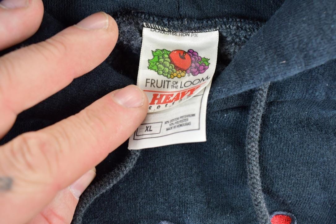 Vintage 1990s Bootleggers Main St Minnesota Souvenir Heavyweight Hoodie Sweatshirt Men's Large from propervintagecanada