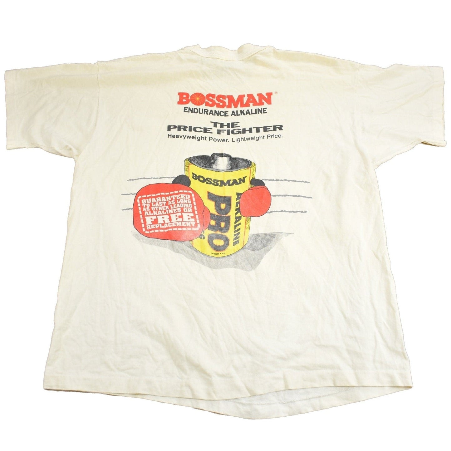Vintage 1990s Bossman Battery Graphic T Shirt Men's XL from propervintagecanada