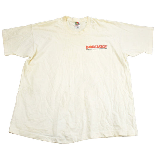 Vintage 1990s Bossman Battery Graphic T Shirt Men's XL from propervintagecanada