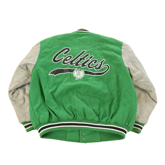 Vintage 1990s Boston Celtics NBA Basketball Embroidered Wool Varsity Jacket Men's Large / Bomber Coat/ Sportswear / Logo 7 from propervintagecanada