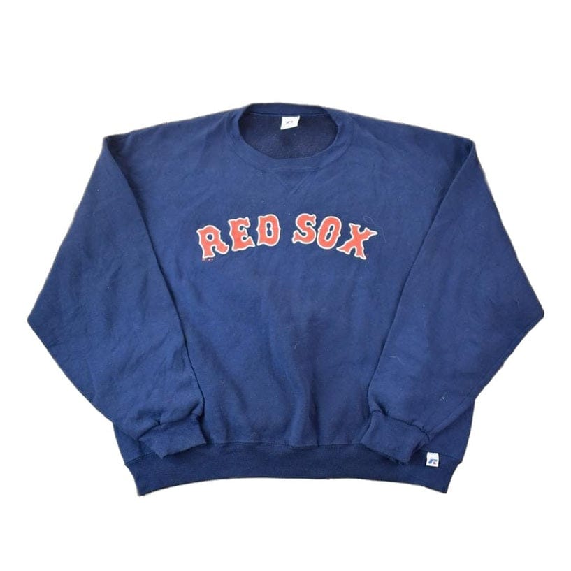 Vintage 1990s Boston Red Sox Russell MLB Boxy Crewneck Sweatshirt Men's Large