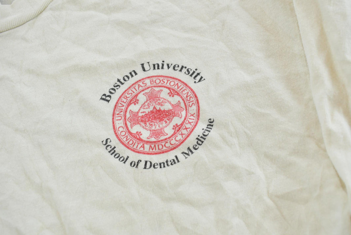 Vintage 1990s Boston University School of Dental Medicine Long Sleeve T-Shirt Men's L / Hanes Beefy / Collegiate / 90s Streetwear from propervintagecanada