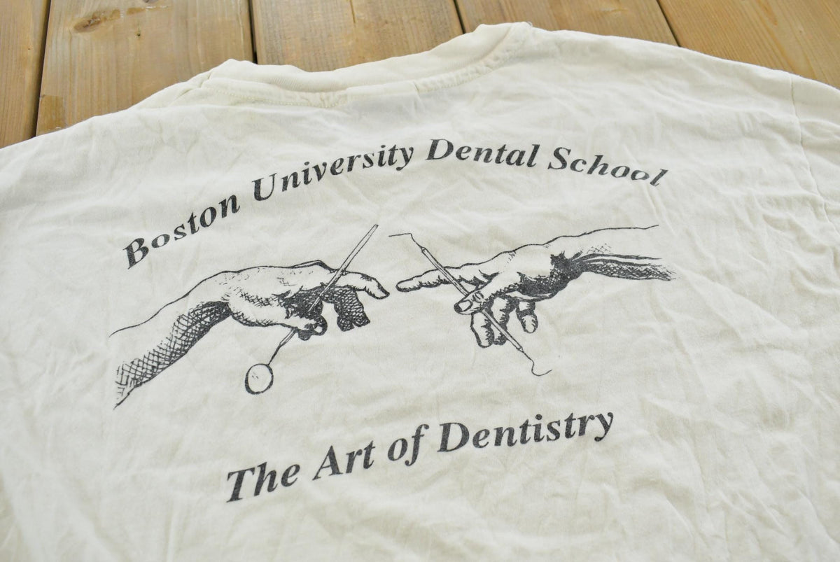 Vintage 1990s Boston University School of Dental Medicine Long Sleeve T-Shirt Men's L / Hanes Beefy / Collegiate / 90s Streetwear from propervintagecanada